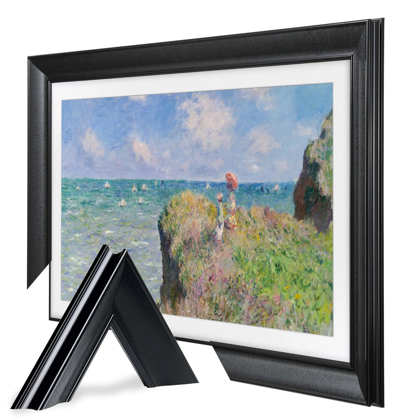 Modern Black TV Frame, Compatible with all TV Brand, Customizable TV Frame, Decorative Frame