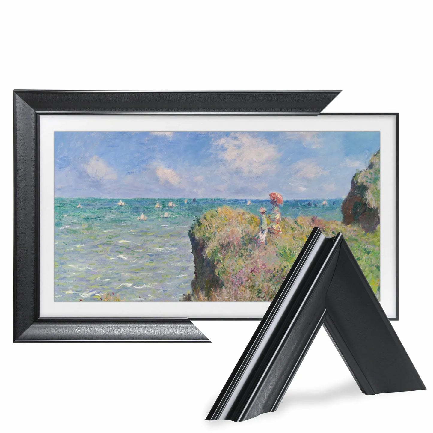 Modern Black TV Frame, Compatible with all TV Brand, Customizable TV Frame, Decorative Frame