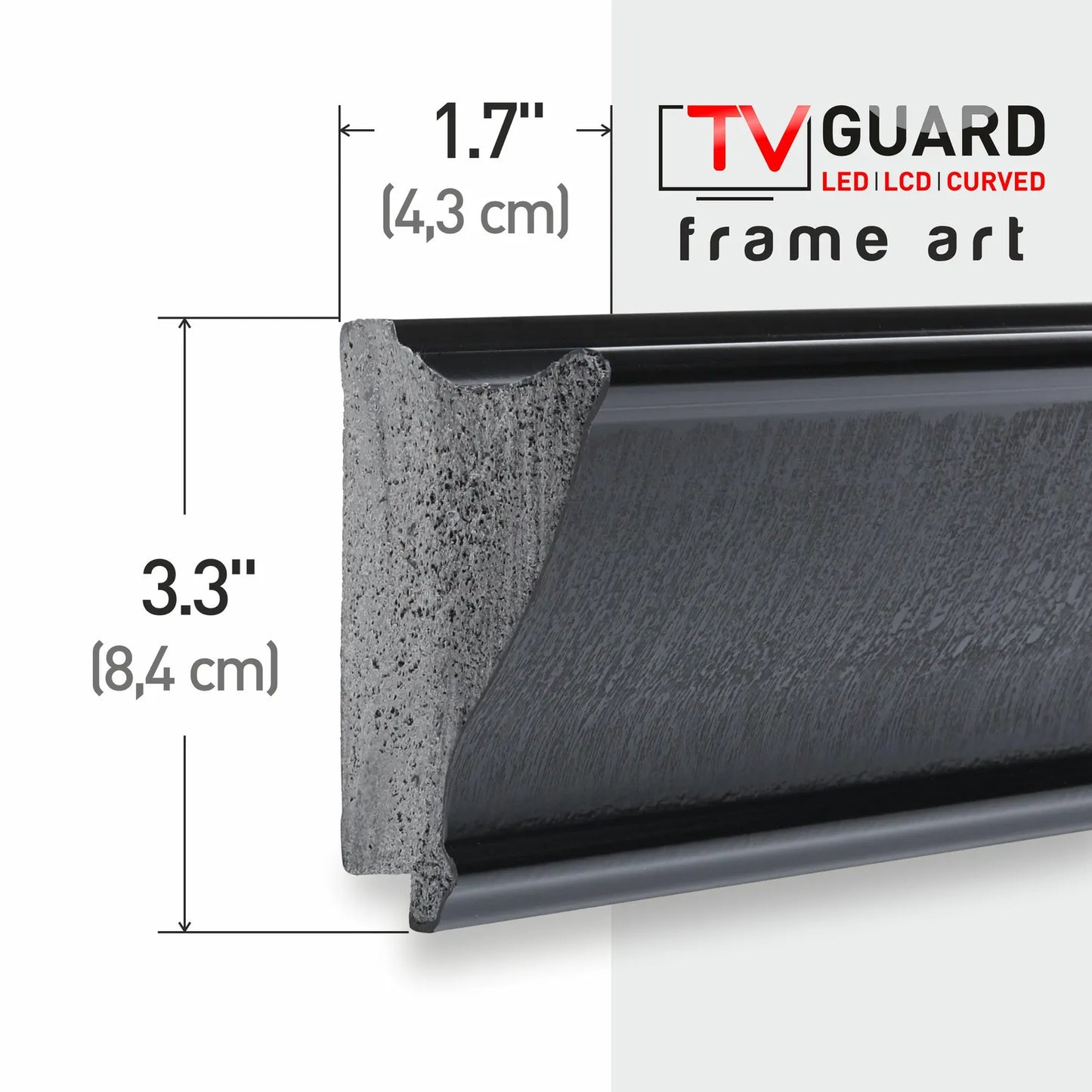 Modern Black TV Frame, Compatible with all TV Brand, Customizable TV Frame, Decorative Frame