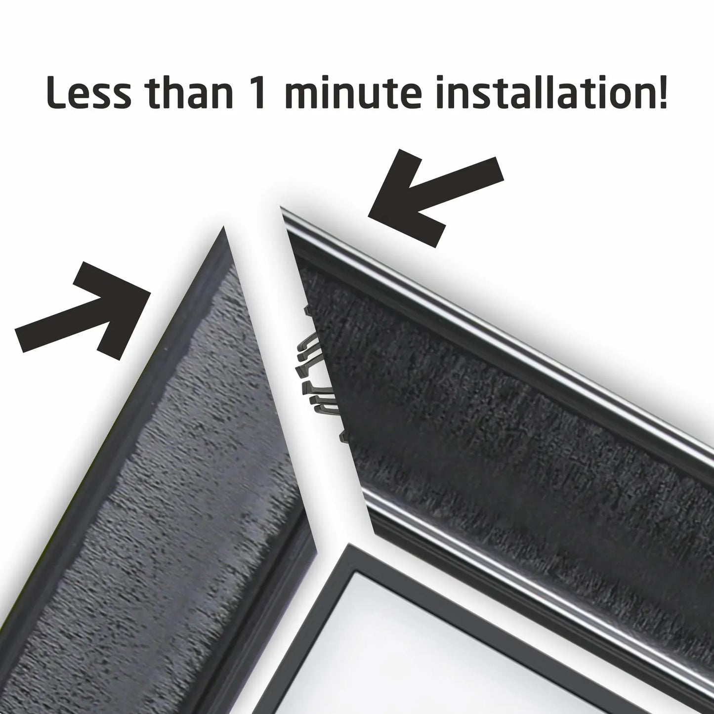Modern Black TV Frame, Compatible with all TV Brand, Customizable TV Frame, Decorative Frame