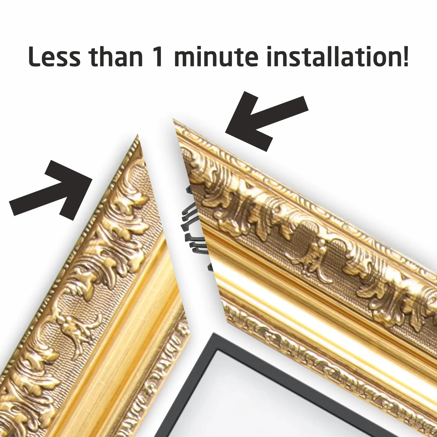 Rustic Gold Bezel TV Frame, Customizable Decorative Frame for Smart TVs, Compatible with All TV Brands, Gold Gilded Modern Bezel Frame for The Frame TV, Elegant Living Room Wall Decor