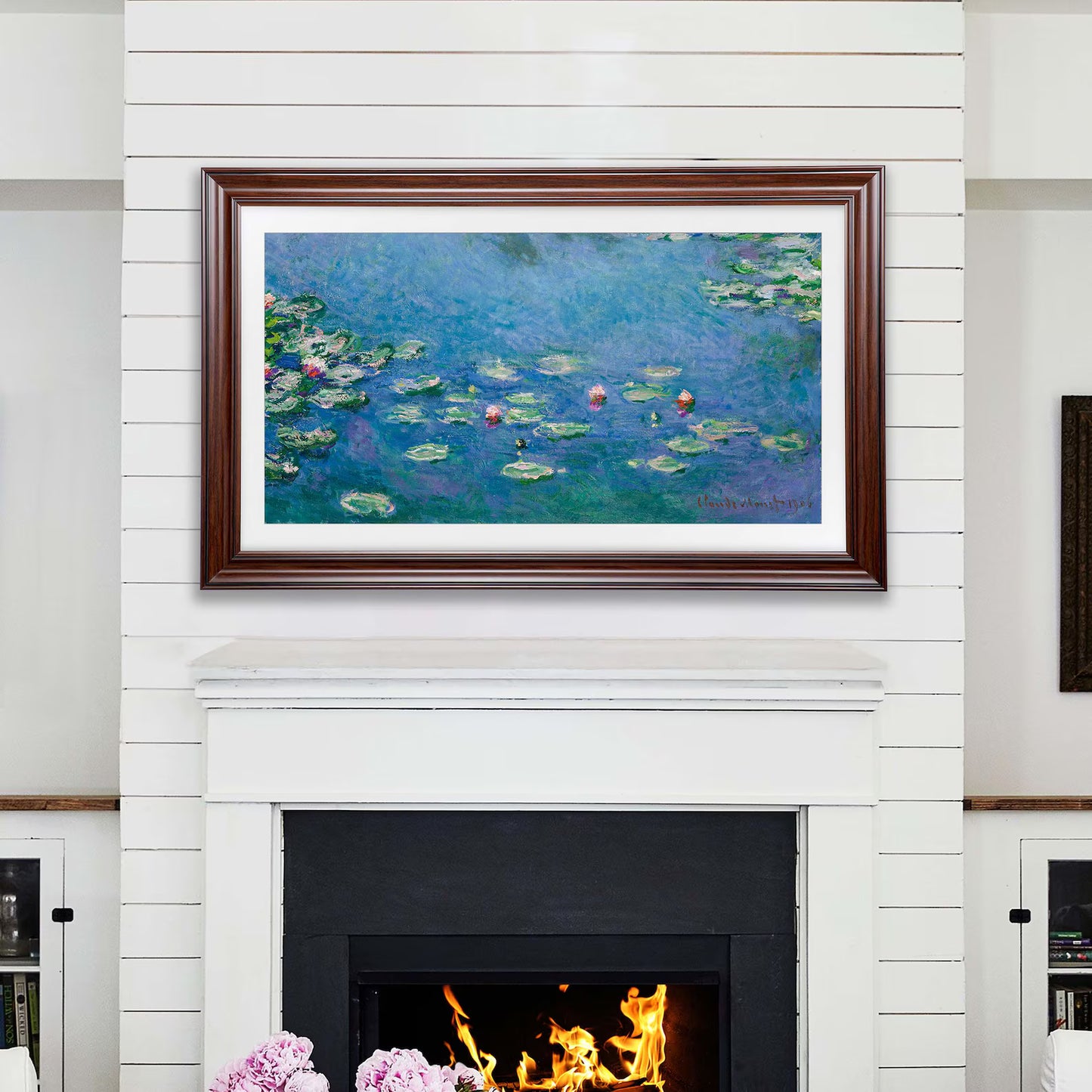 Walnut TV Frame, The Frame Tv Bezel, Customizable TV Frame, Compatible with all TV Brand, Decorative Frame