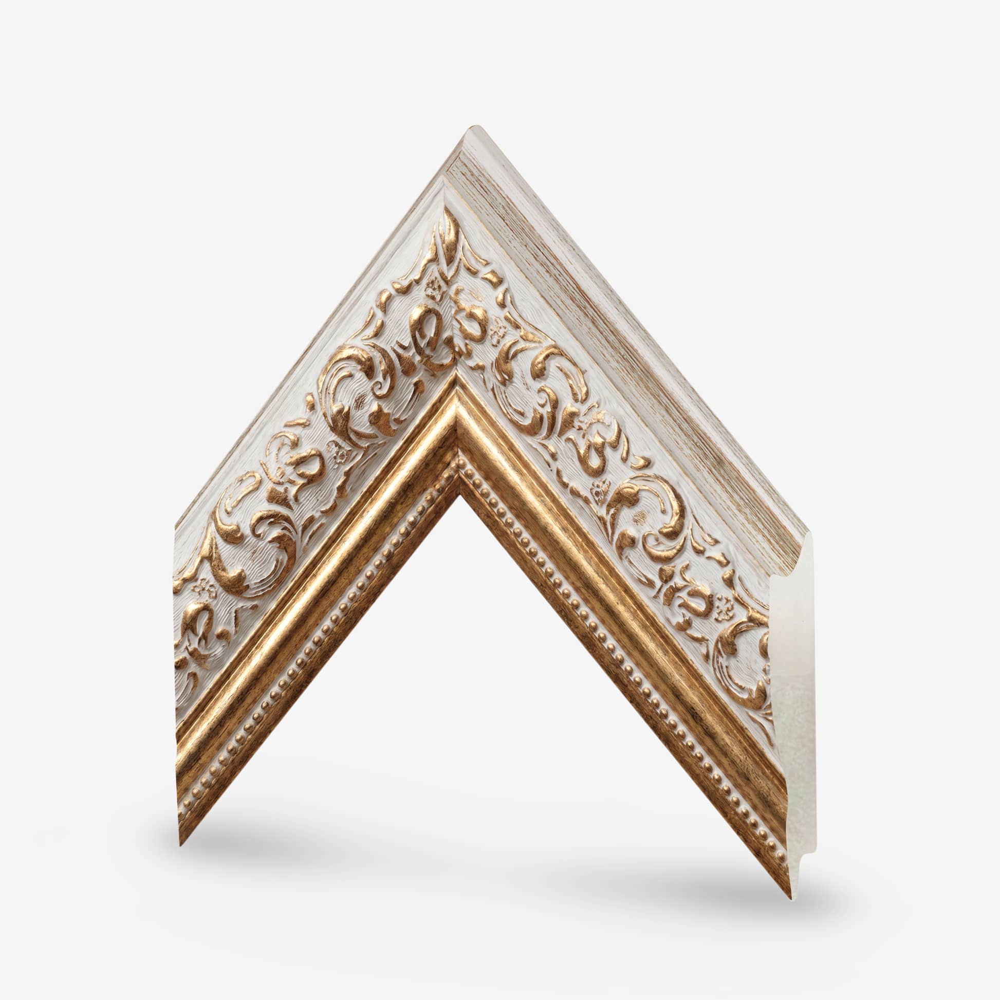 Rome White Gold Tv Frame