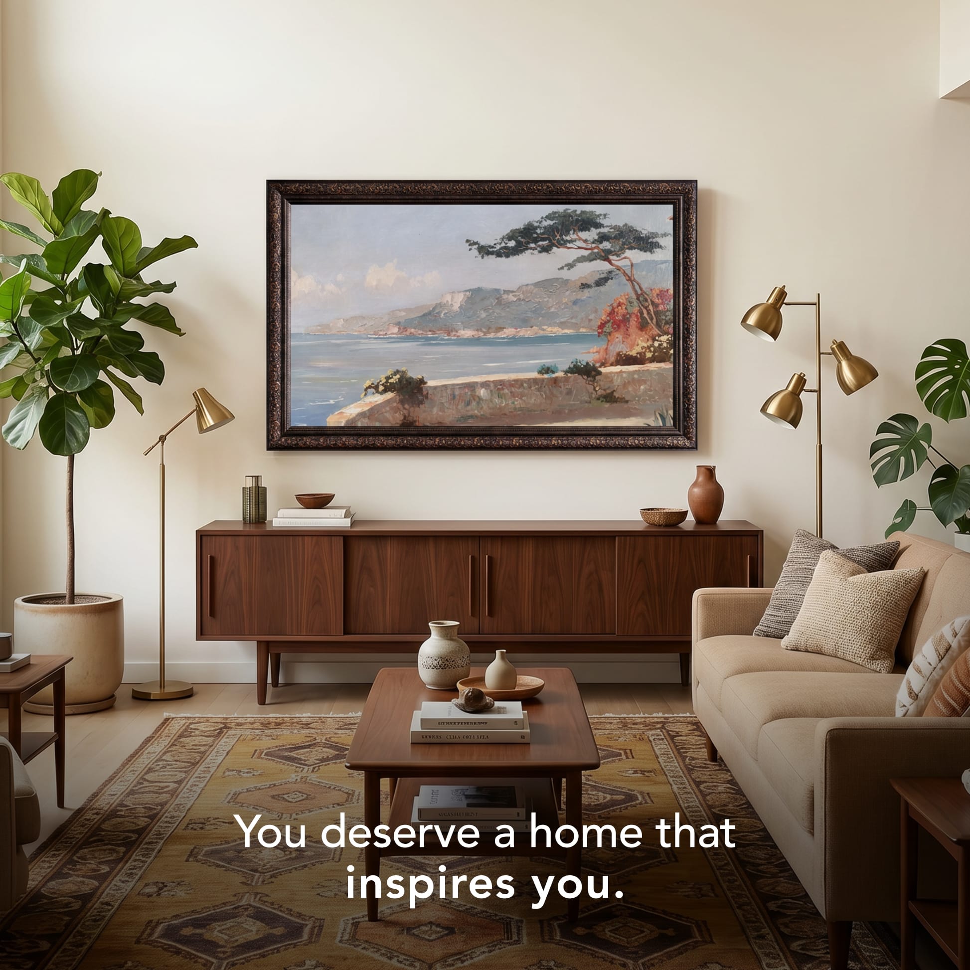 Rome Dark Brown Tv Frame