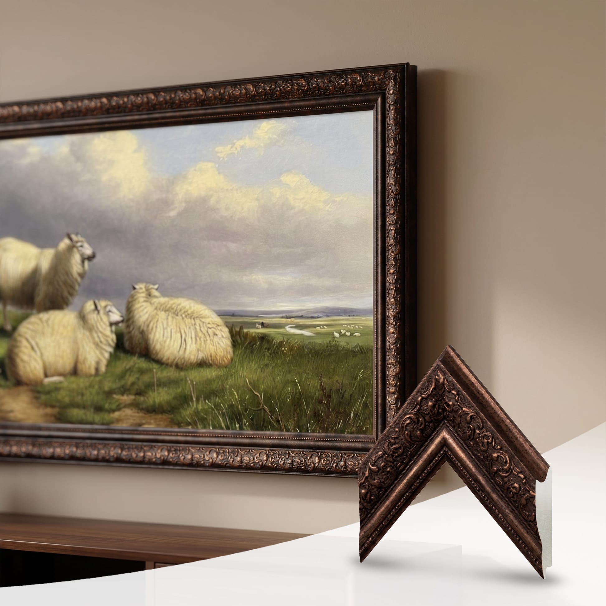 Rome Dark Brown Tv Frame
