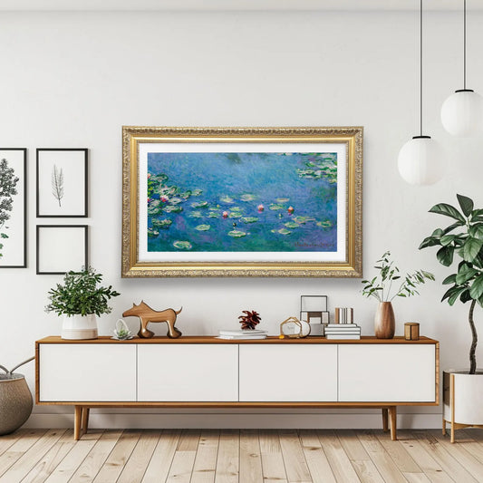 Rustic Gold Bezel TV Frame, Customizable Decorative Frame for Smart TVs, Compatible with All TV Brands, Gold Gilded Modern Bezel Frame for The Frame TV, Elegant Living Room Wall Decor