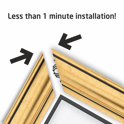 Gold TV Frame Bezel, Customizable Wooden TV Frame Compatible with All TV Brands, Decorative Bezel Frame for The Frame TV, Modern Walnut Finish Television Frame for Living Room Wall Decor