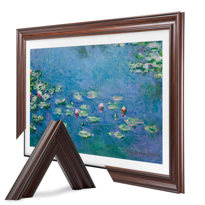 Walnut TV Frame, The Frame Tv Bezel, Customizable TV Frame, Compatible with all TV Brand, Decorative Frame
