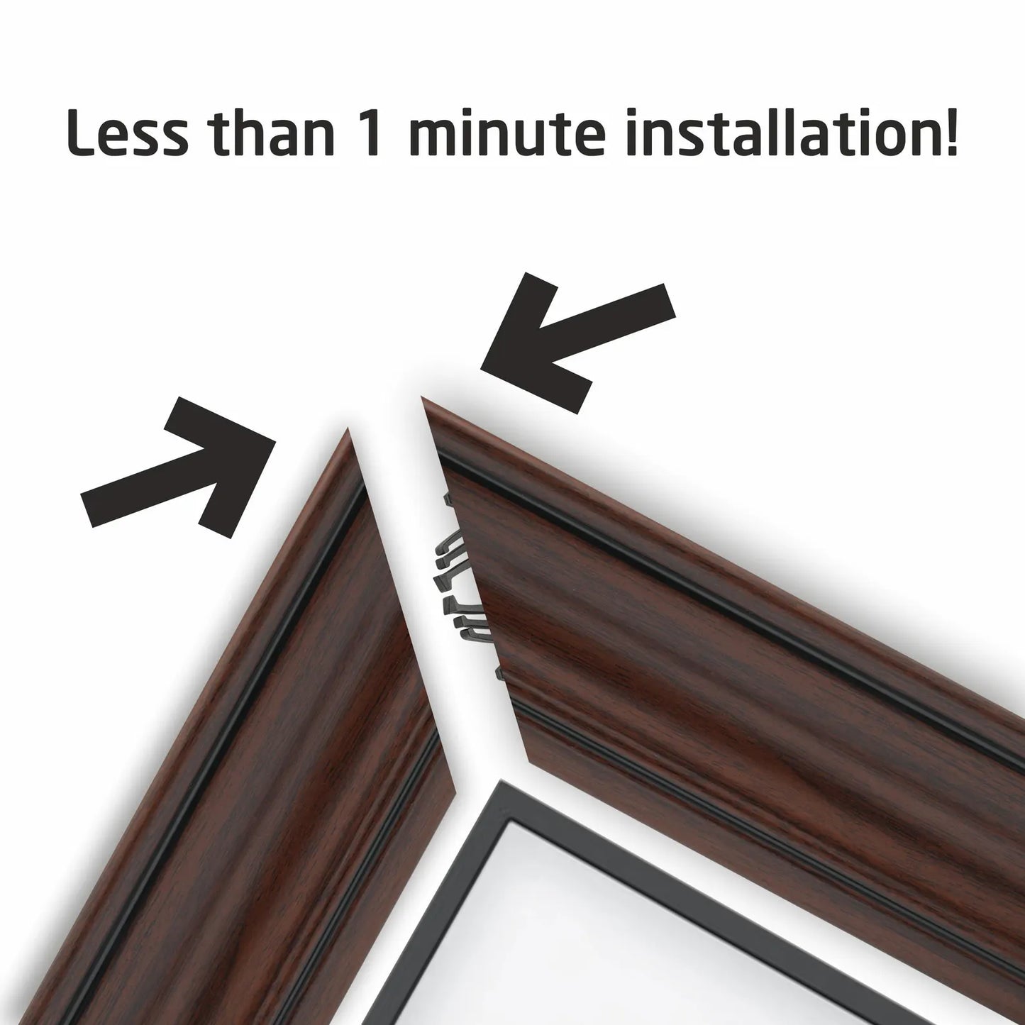 Walnut TV Frame, The Frame Tv Bezel, Customizable TV Frame, Compatible with all TV Brand, Decorative Frame