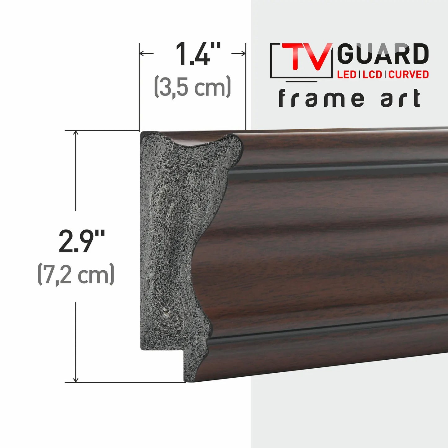 Walnut TV Frame, The Frame Tv Bezel, Customizable TV Frame, Compatible with all TV Brand, Decorative Frame