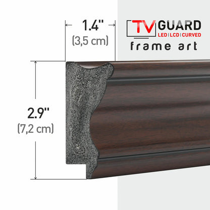 Walnut TV Frame, The Frame Tv Bezel, Customizable TV Frame, Compatible with all TV Brand, Decorative Frame