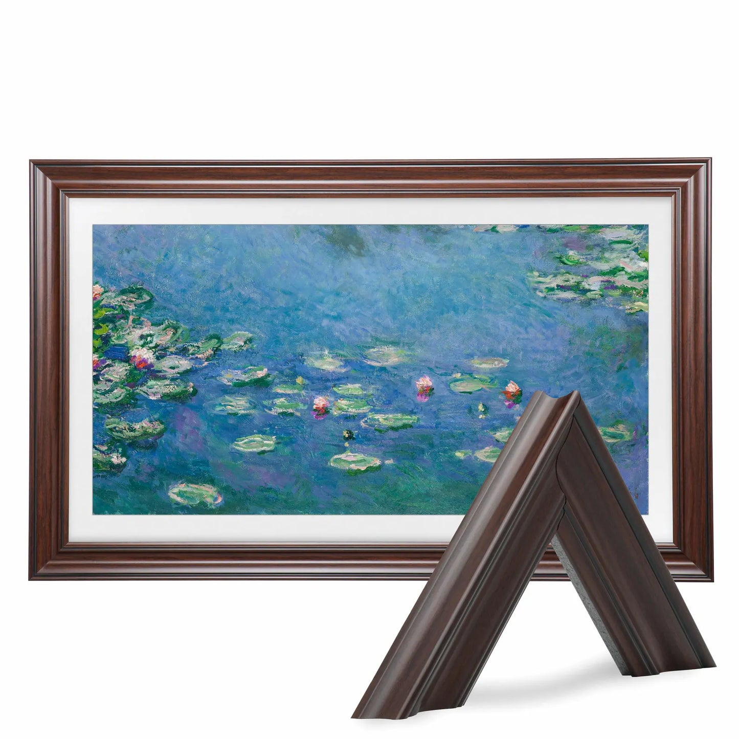 Walnut TV Frame, The Frame Tv Bezel, Customizable TV Frame, Compatible with all TV Brand, Decorative Frame