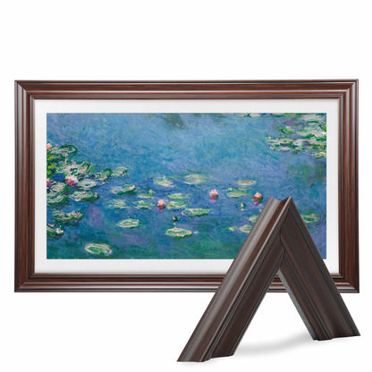 Walnut TV Frame, The Frame Tv Bezel, Customizable TV Frame, Compatible with all TV Brand, Decorative Frame