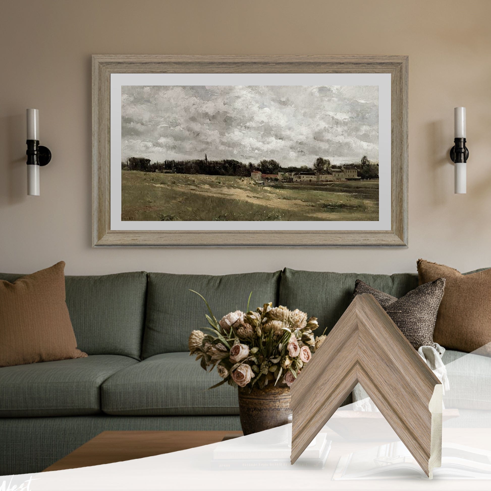 KYOTO NATURAL OAK TV FRAME