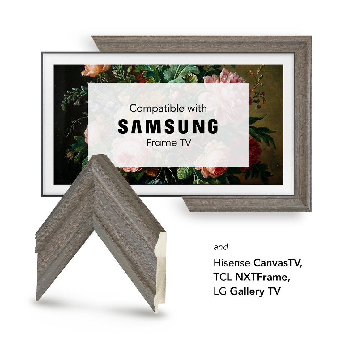 KYOTO ASH GREY TV FRAME