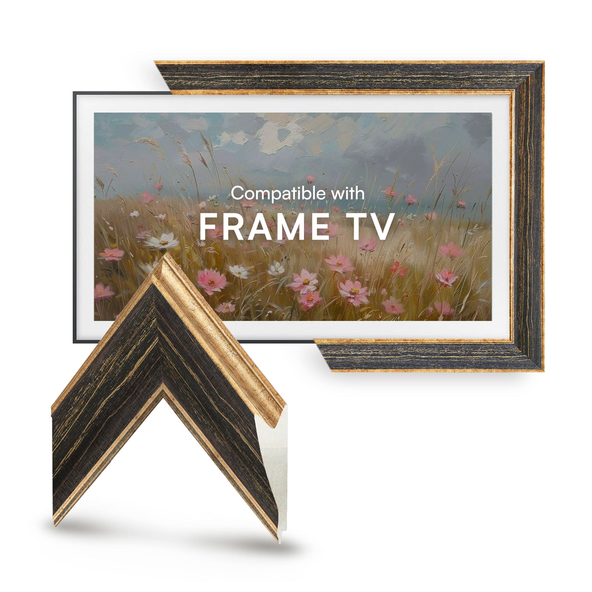 LISBON AGED GOLD TV FRAME
