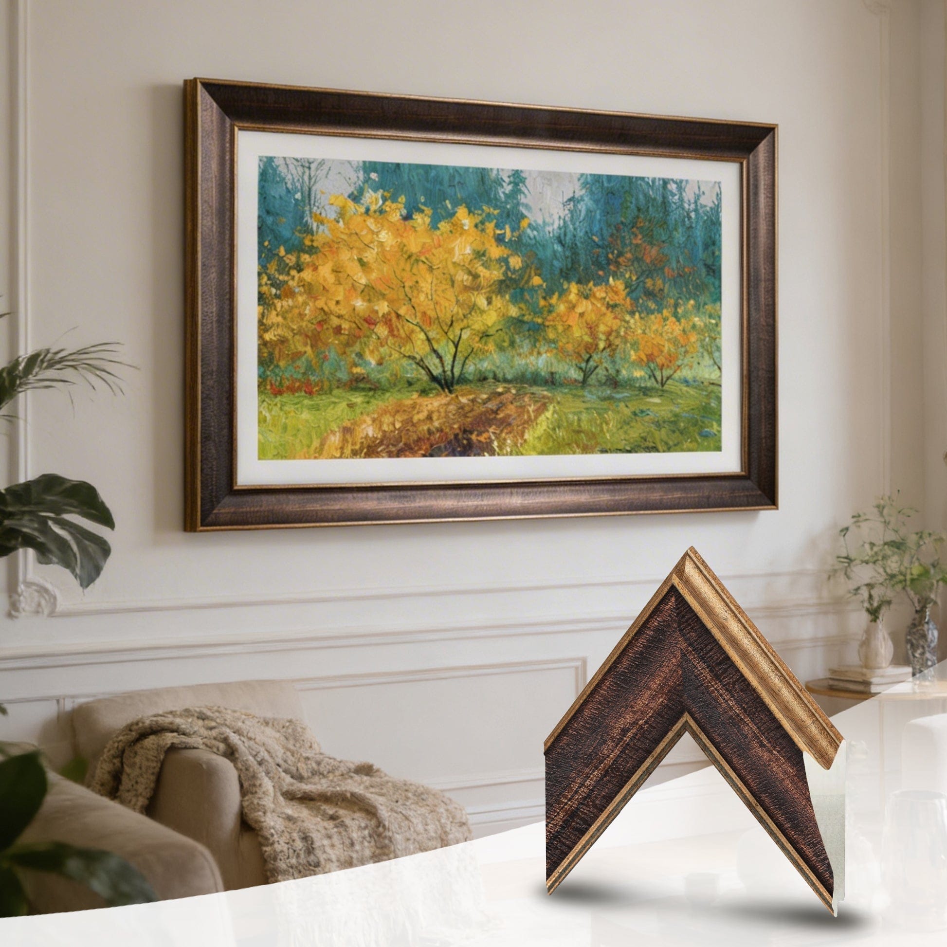 LISBON BROWN GOLD TV FRAME