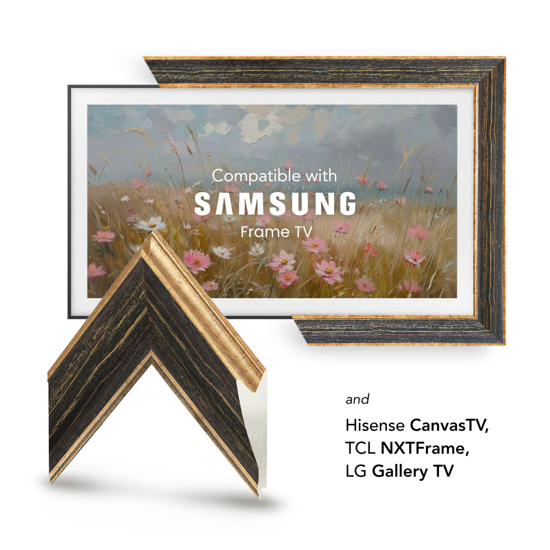 LISBON AGED GOLD TV FRAME