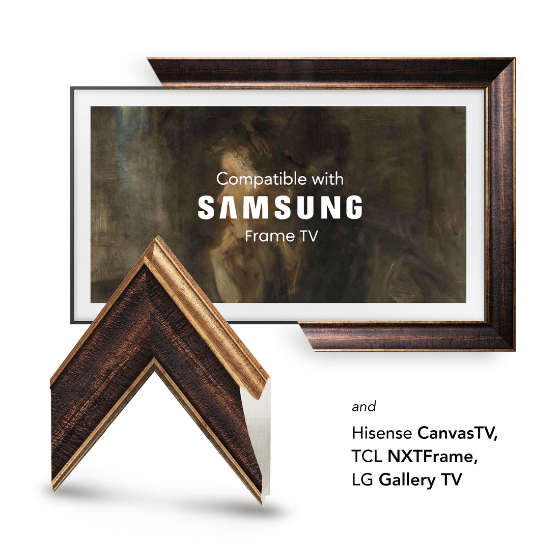 LISBON BROWN GOLD TV FRAME