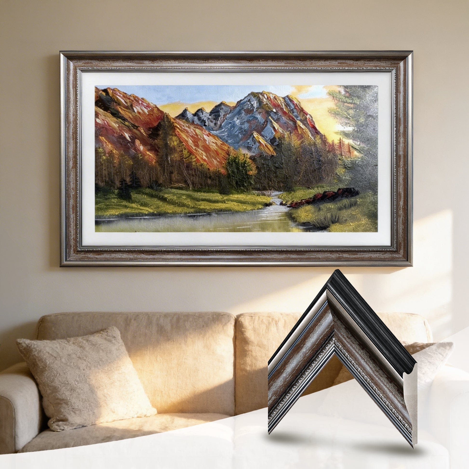 MADRID ANTIQUE SILVER TV FRAME