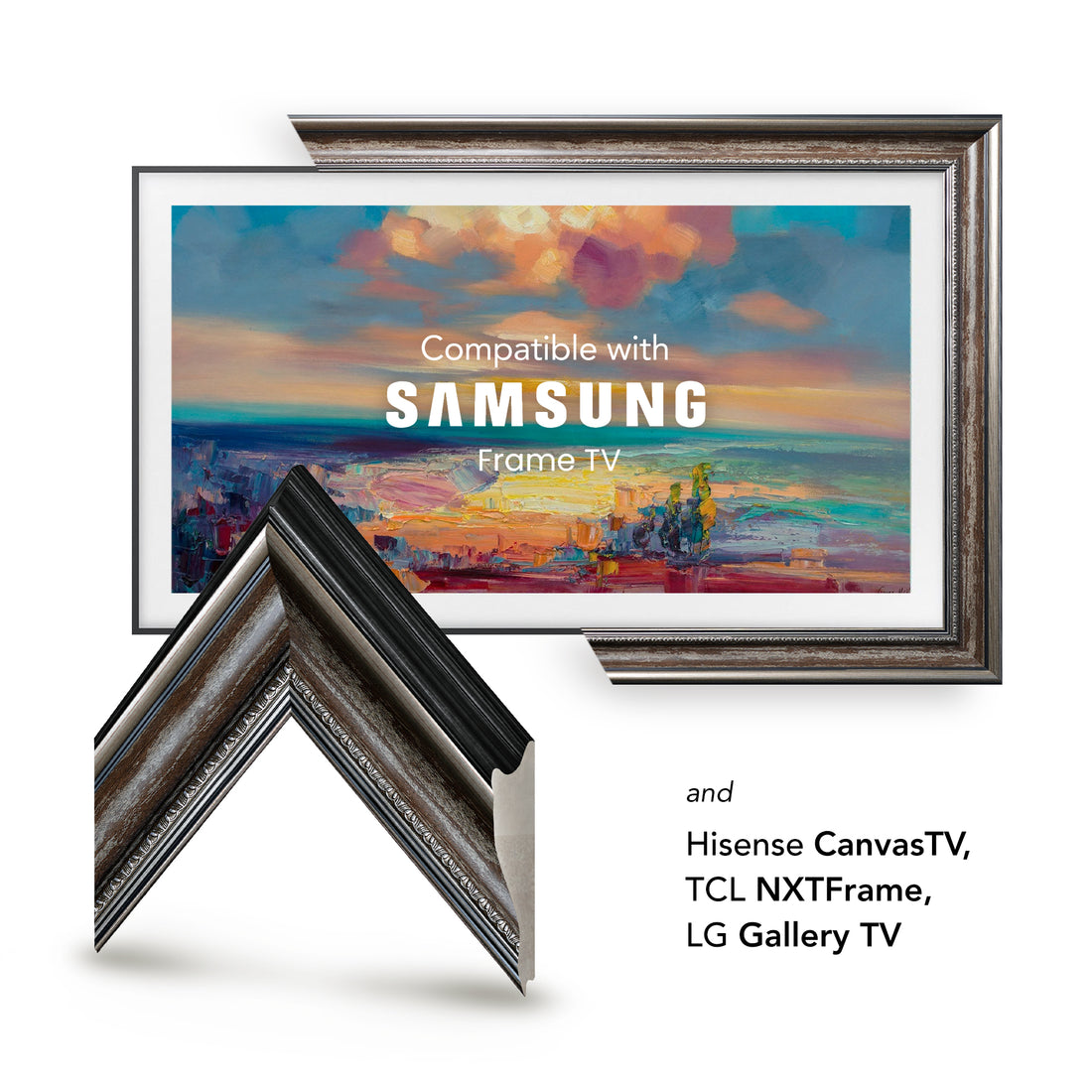 MADRID ANTIQUE SILVER TV FRAME